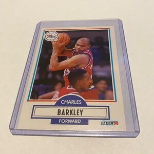 Charles Barkley Error 1990 Fleer Basketball Card FG% .545. FT% 741 Dual …